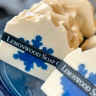 Peony & Sandalwood (Dark Blue Snowflake) Bar Soap